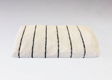 Load image into Gallery viewer, Pool Towels - Charcoal Pinstripe