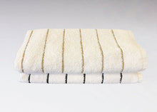 Load image into Gallery viewer, Pool Towels - Charcoal Pinstripe