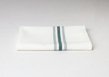 Load image into Gallery viewer, Bistro Napkin - Forest Green Stripe