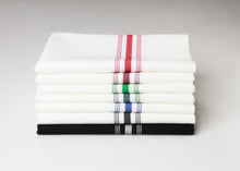 Load image into Gallery viewer, Bistro Napkin - Burgundy Stripe