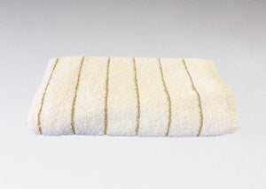 Pool Towels - Beige Pinstripe