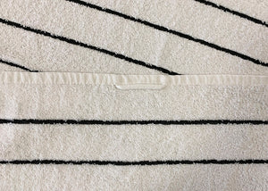 Pool Towels - Charcoal Pinstripe