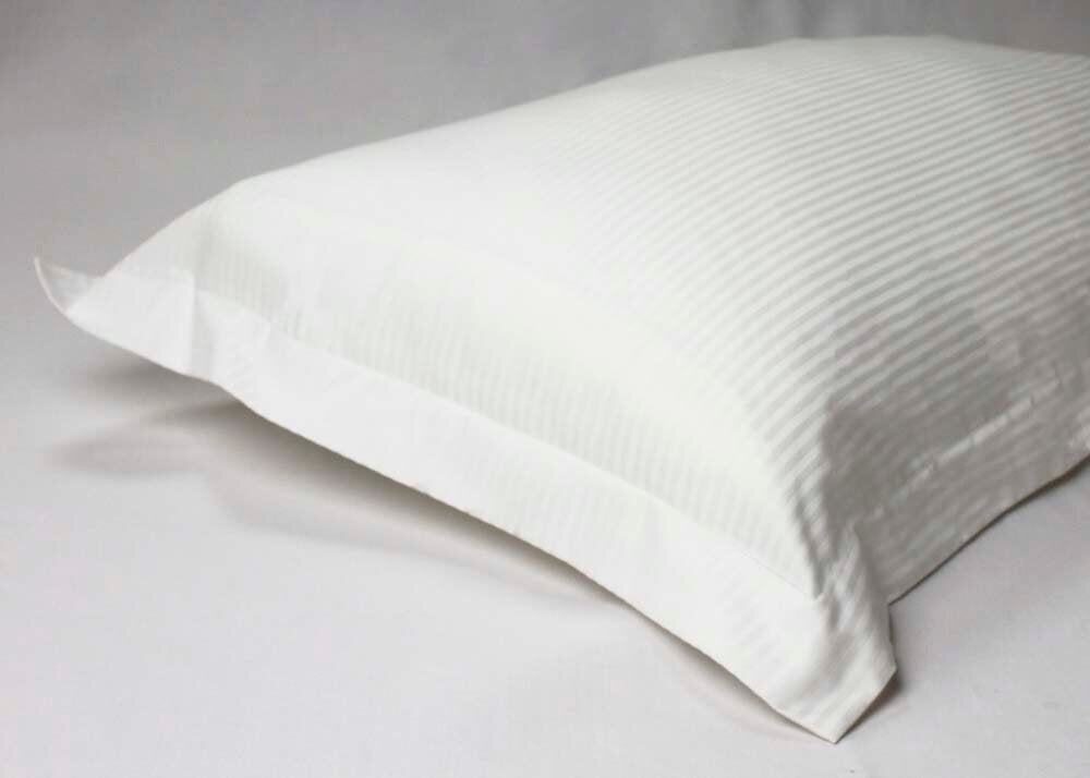 Flange Pillow Case - 4mm Satin Stripe