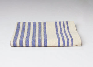 80g Tea Towel - Blue/Ecru Stripe