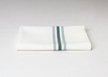 Load image into Gallery viewer, Bistro Napkin - Forest Green Stripe
